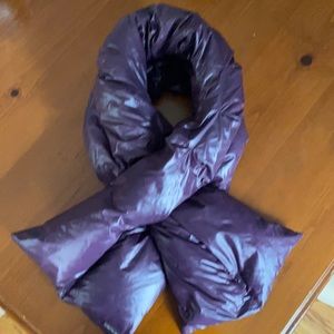Purple Coatology lightweight puffer scarf
